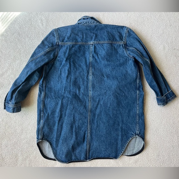 J. CREW OVERSIZED DENIM BARN CHORE COAT SIZE SMALL WOMENS - Picture 3 of 8